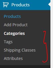 Products Menu for WooCommerce