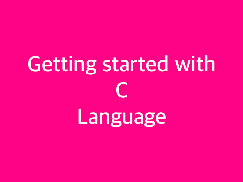 SubjectCoach | Getting started with C Language