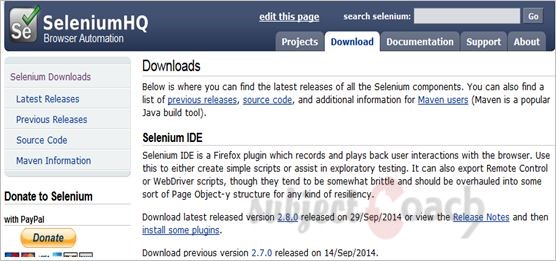 Selenium Download Page