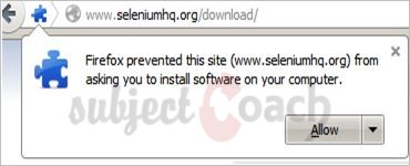 Firefox Allow install