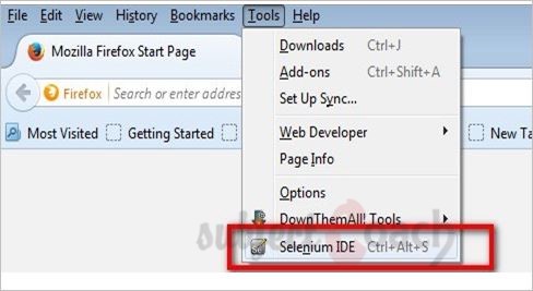 Firefox tools selenium IDE