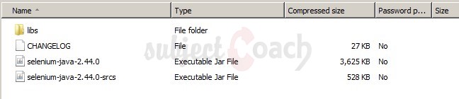Unzipped web driver files