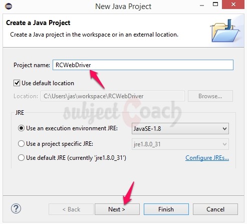 Create Eclipse project