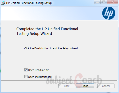 Finish installing QTP