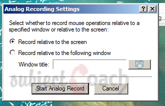 QTP analog recording
