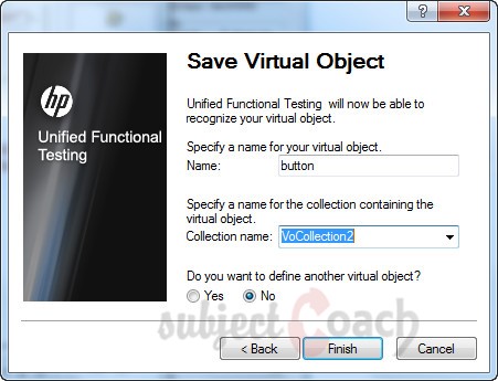 Virtual Object Wizard Step 4 - QTP