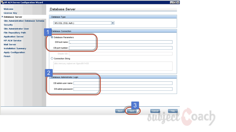 Configure Server Details HP ALM