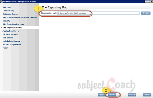 The path for File Repository ALM data