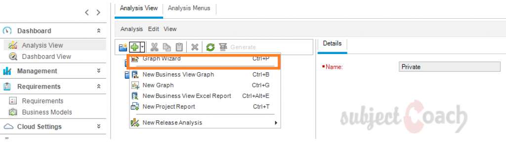 Analysis view HP ALM