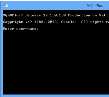 oracle SQL plus command line