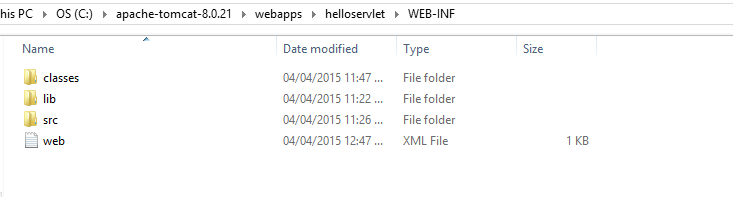 WEB-INF Folder tomcat