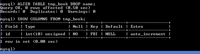 MySQL Alter table