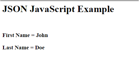 JSON example