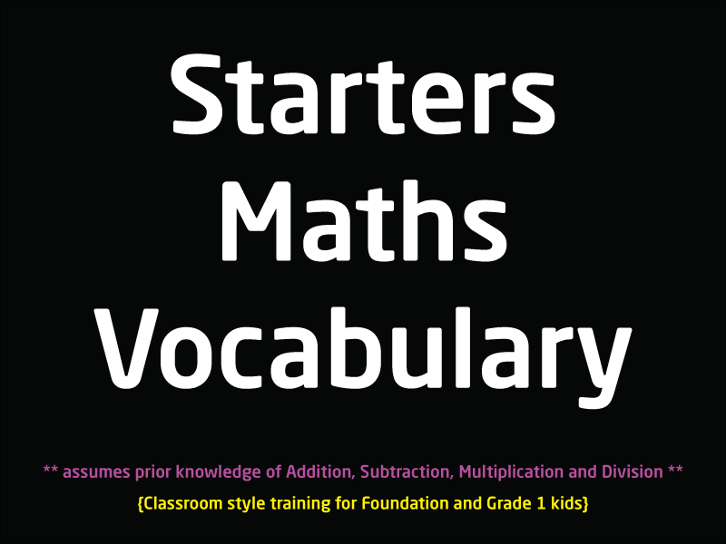 SubjectCoach | Basic Maths Vocabulary for Foundation and Grade 1 kids
