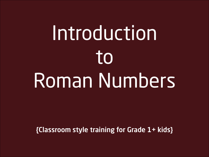 SubjectCoach | Roman Numbers