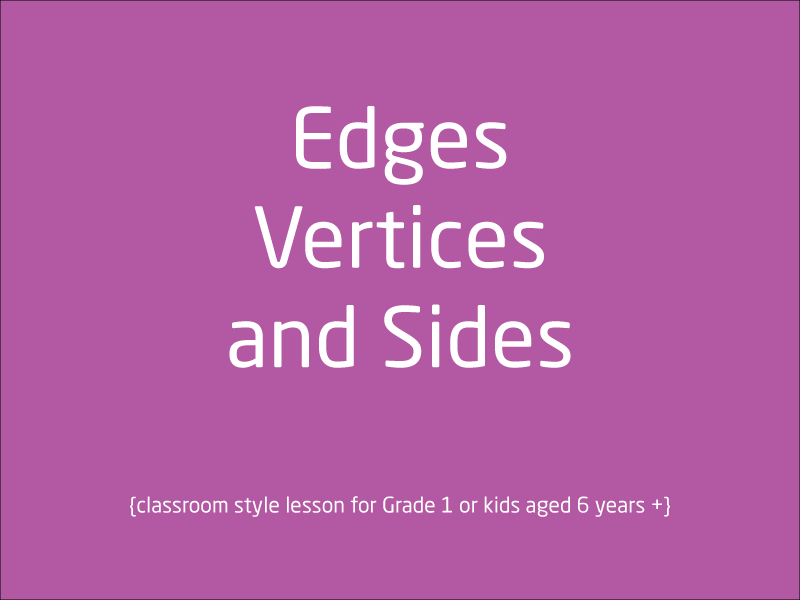 SubjectCoach | Edges, Vertices and Sides