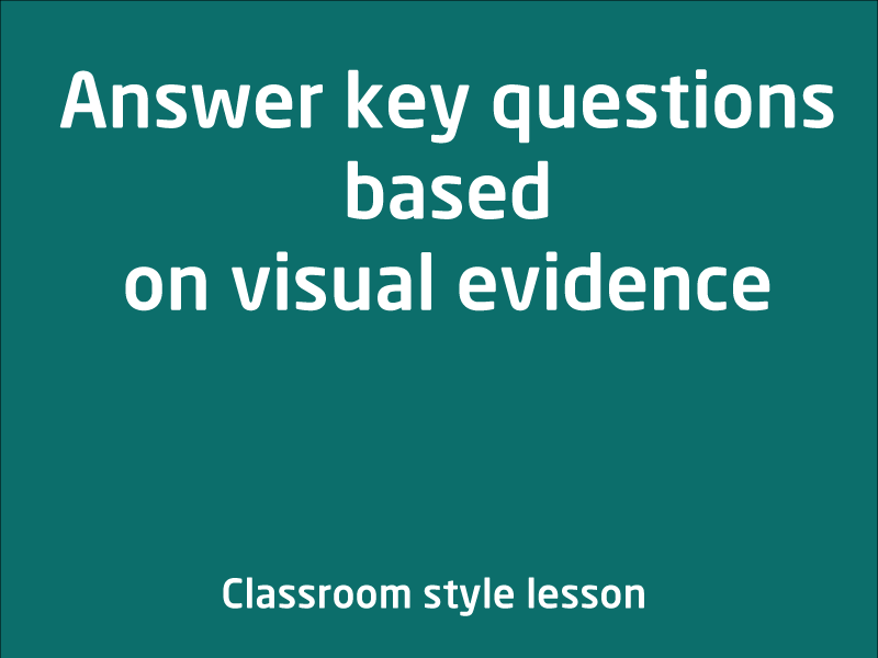 SubjectCoach | Answering key questions based on visual evidence