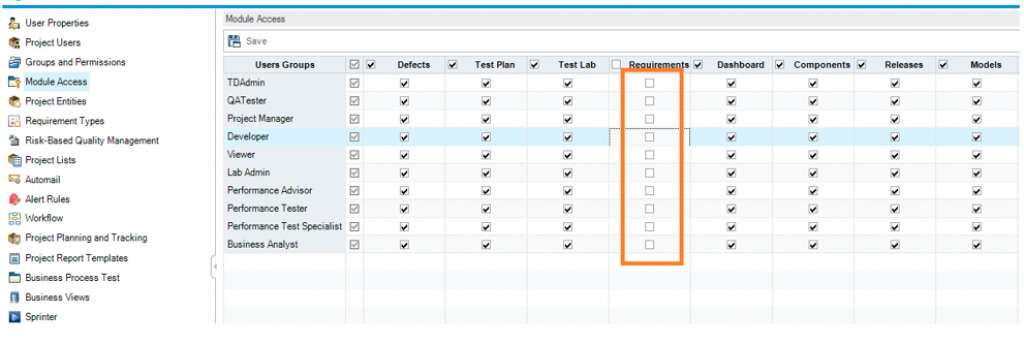 updated module access