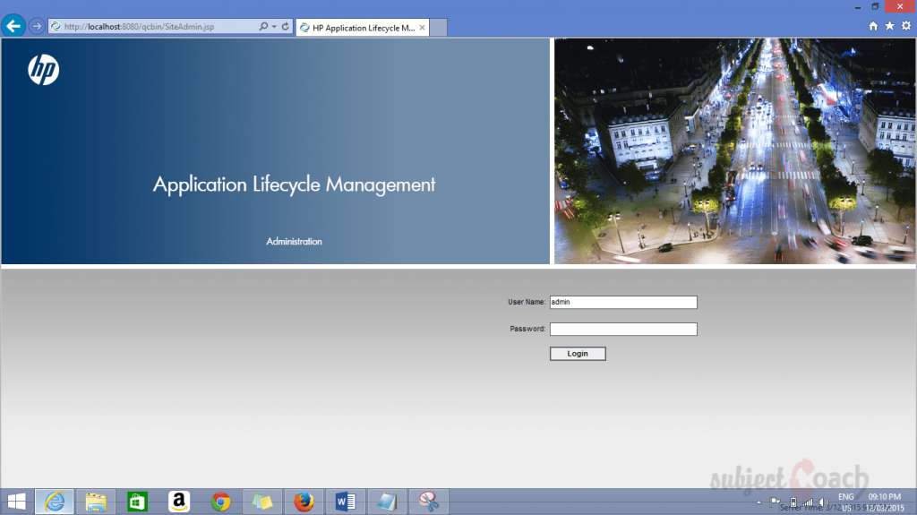 HP ALM admin login