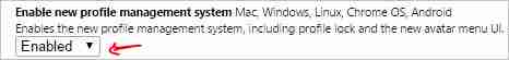 Enable profile management