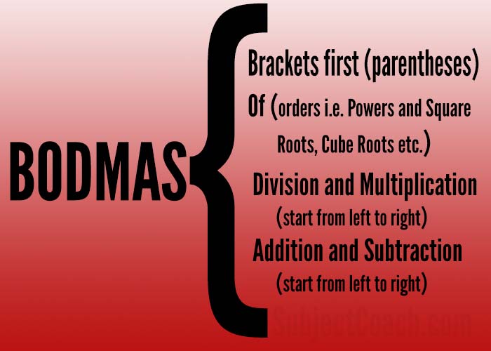 SubjectCoach | What is BODMAS