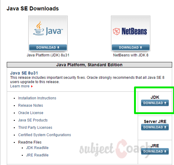 JDK Download