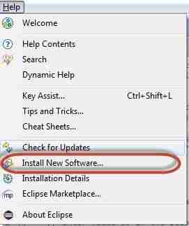 Eclise Install new software