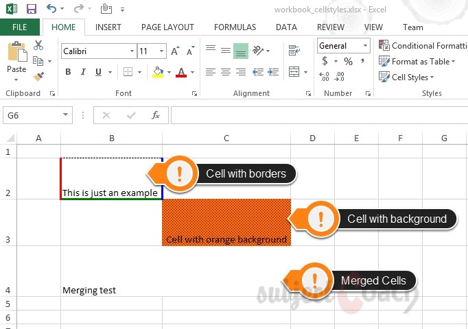 CellStyles Example with Apache POI