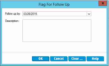 Flag for follow up HP ALM