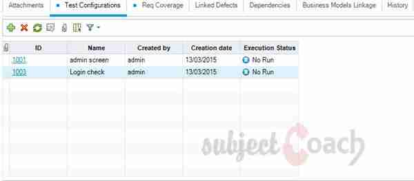 New test configuration HP ALM