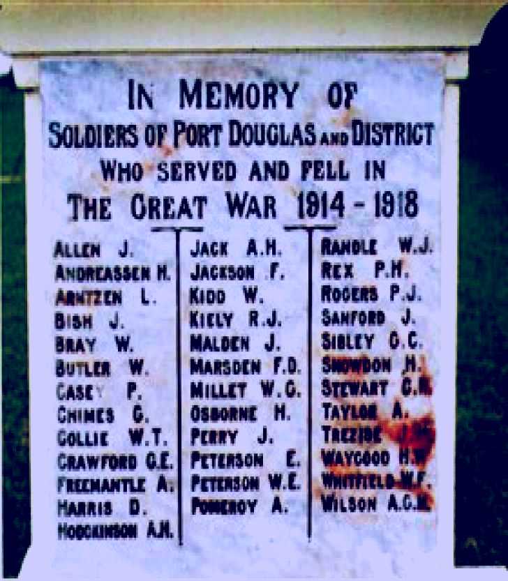 SubjectCoach | Port Douglas War Memorial