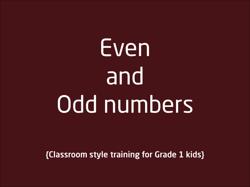 SubjectCoach | Even and Odd Numbers
