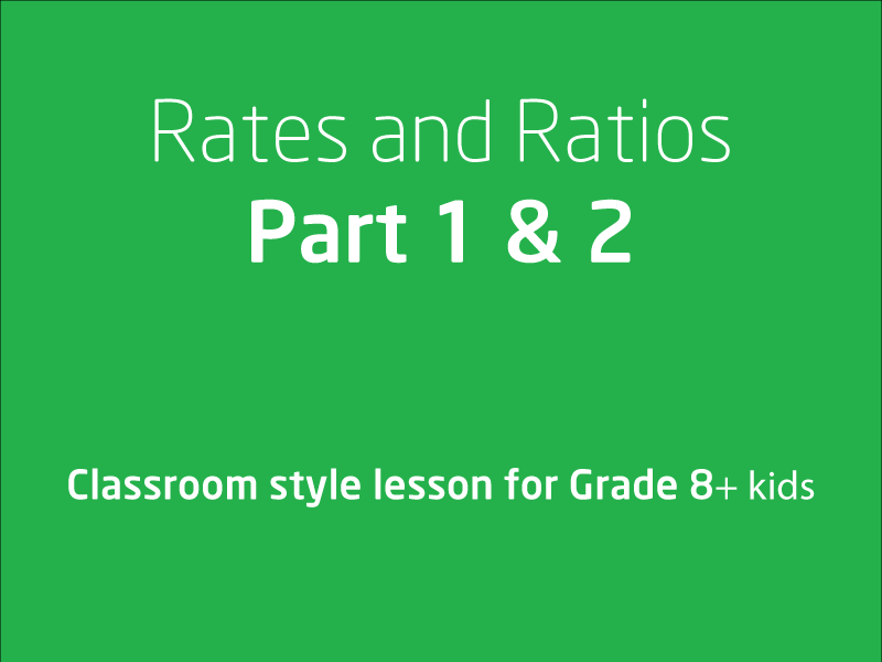 SubjectCoach | Lesson on rates and ratios, with and without digital technologies