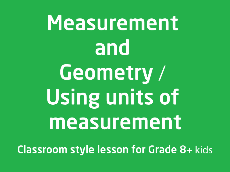 SubjectCoach | Measurement and Geometry