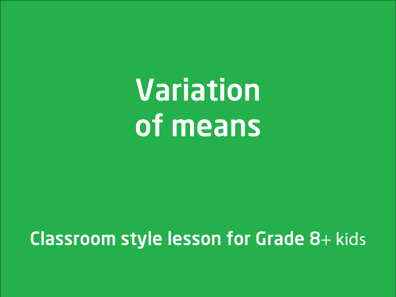 SubjectCoach | Variation of means