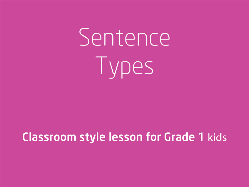 SubjectCoach | Sentence Types