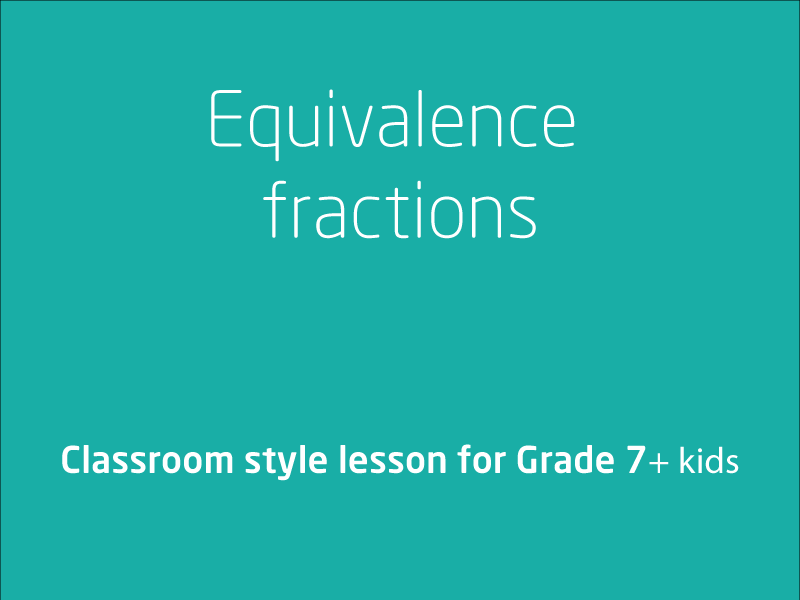 SubjectCoach | Equivalence fractions