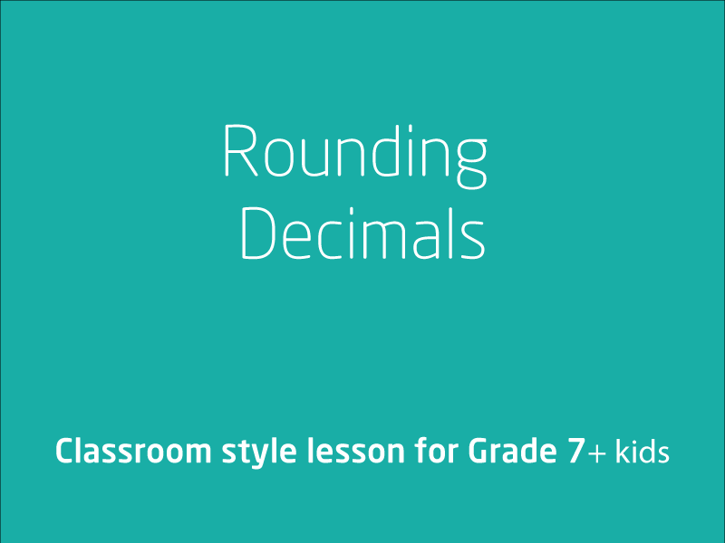 SubjectCoach | Rounding decimals to a specified number of decimal places