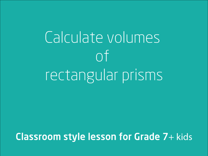 SubjectCoach | Calculate volumes of rectangular prisms