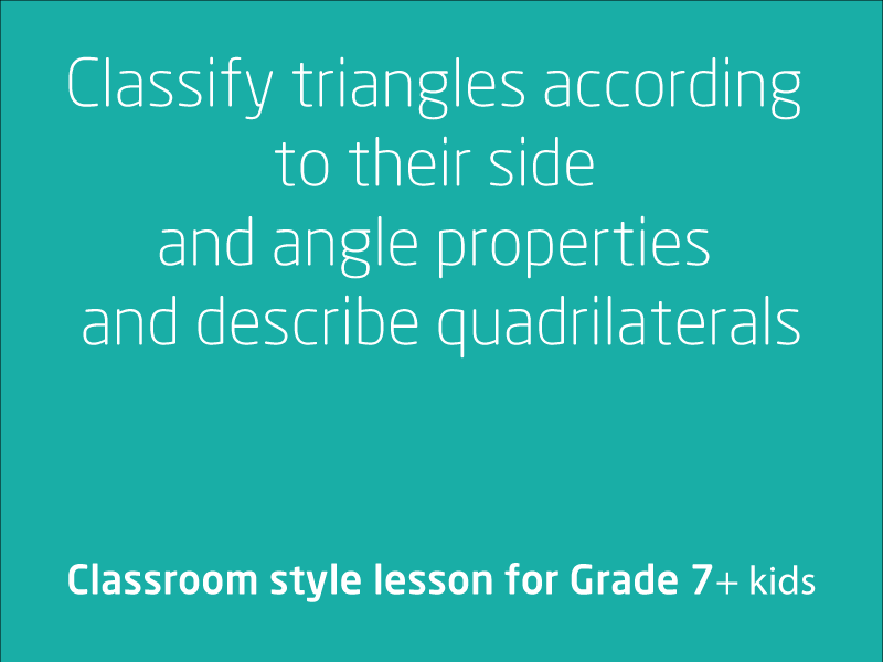 SubjectCoach | Classifying triangles according to their side