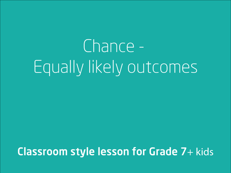 SubjectCoach | Chance - Equally likely outcomes