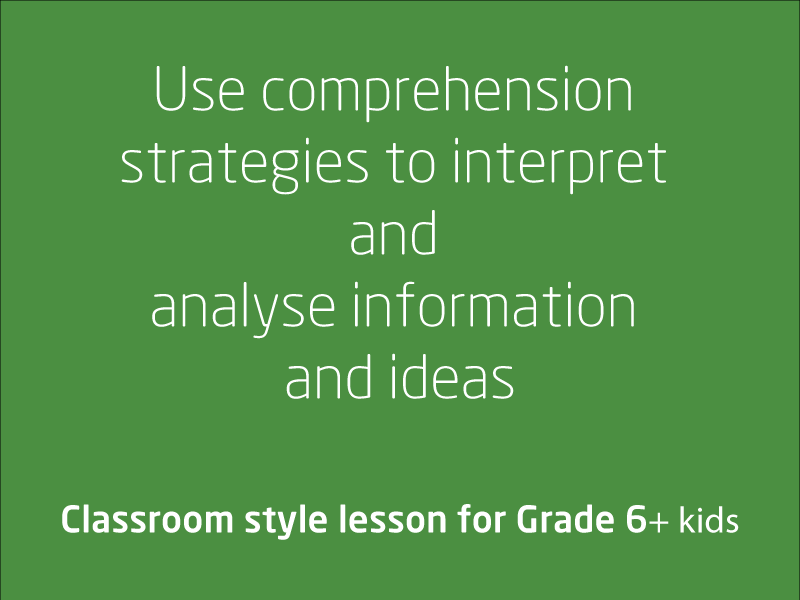 SubjectCoach | Strategies to interpret and analyse information and ideas