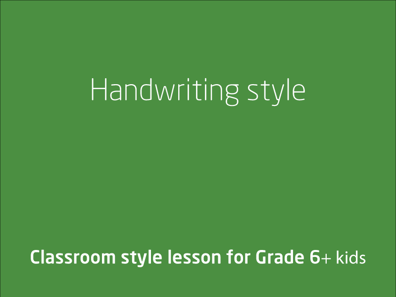 SubjectCoach | Handwriting style