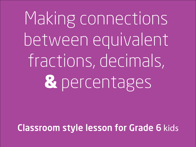 SubjectCoach | Equivalent fractions, decimals and percentages