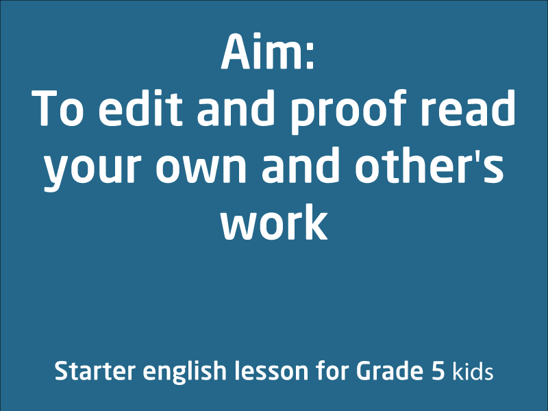 SubjectCoach | Grade 2-5: Proof reading