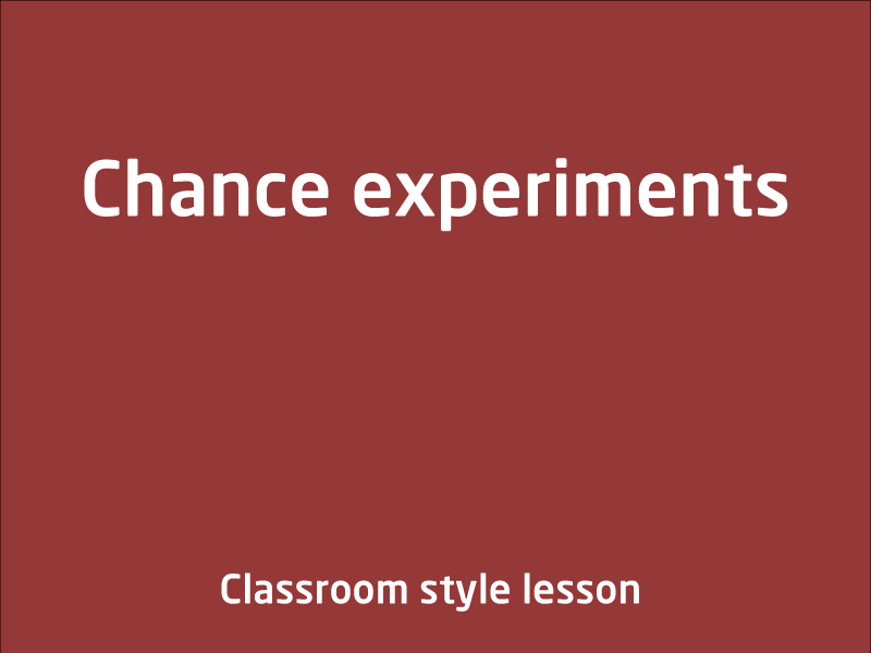 SubjectCoach | Probability / Chance experiments involving equally likely outcomes