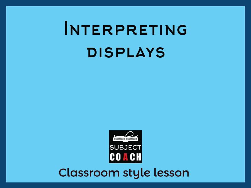 SubjectCoach | Interpret and compare data displays