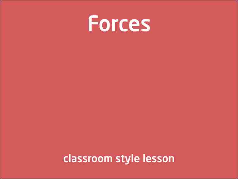 SubjectCoach | Forces