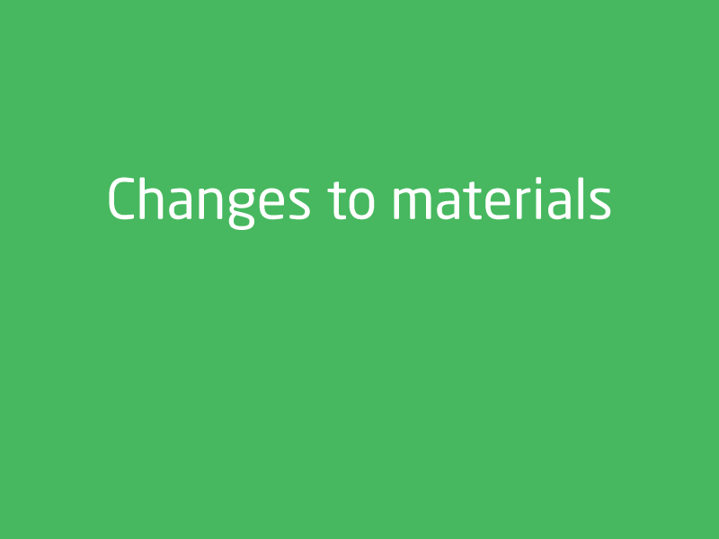 SubjectCoach | Changes to materials