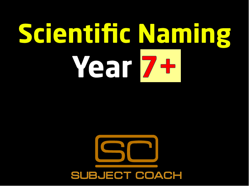 SubjectCoach | Scientific naming